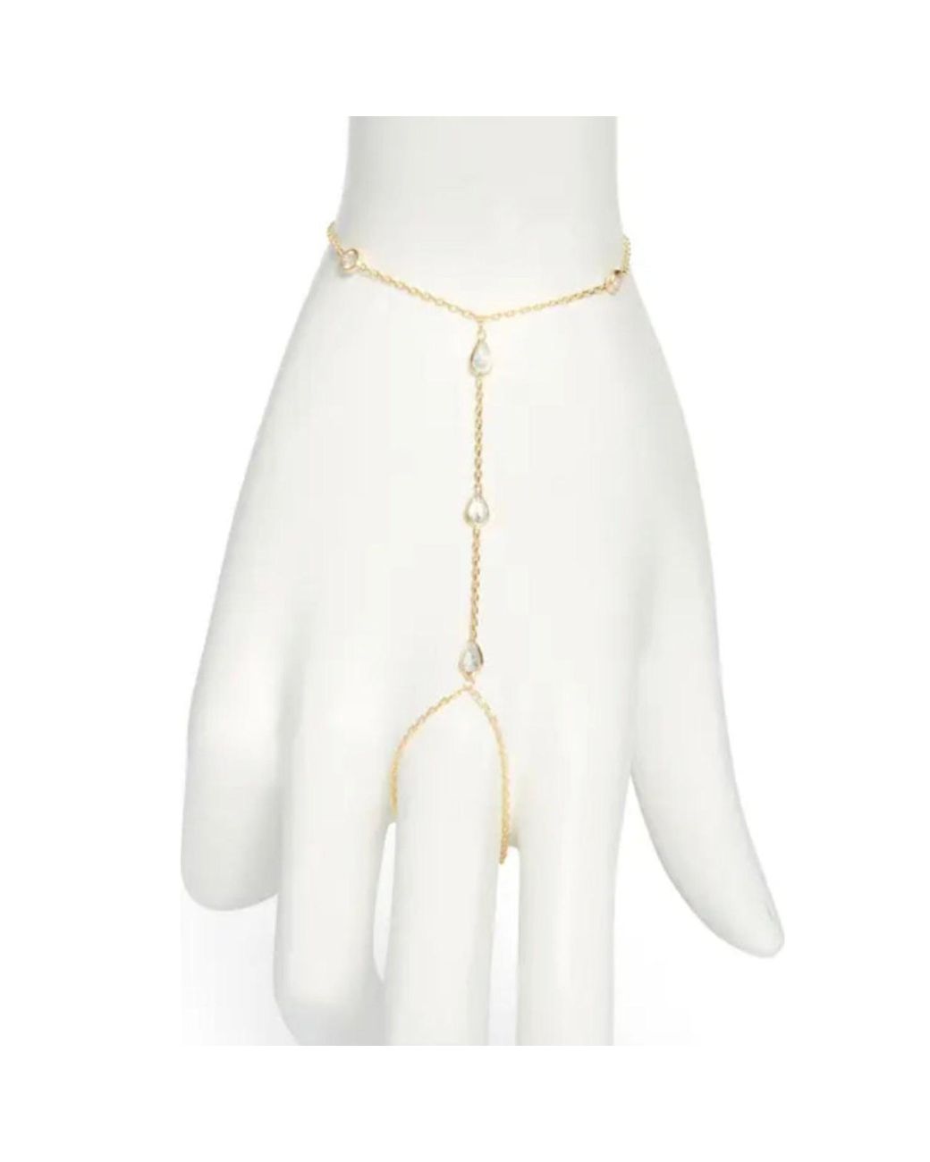SHYMI White Multi Stone Hand Chain