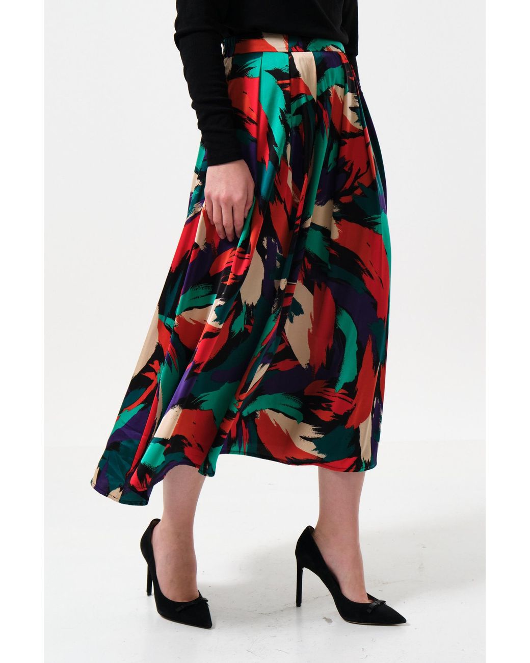 Louche White Lizea Hofmann Print Midi Skirt