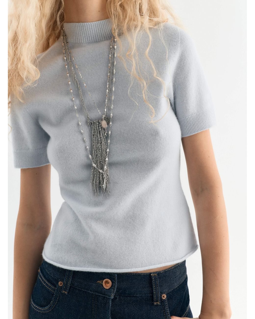 Sita Nevado White Curtain Necklace