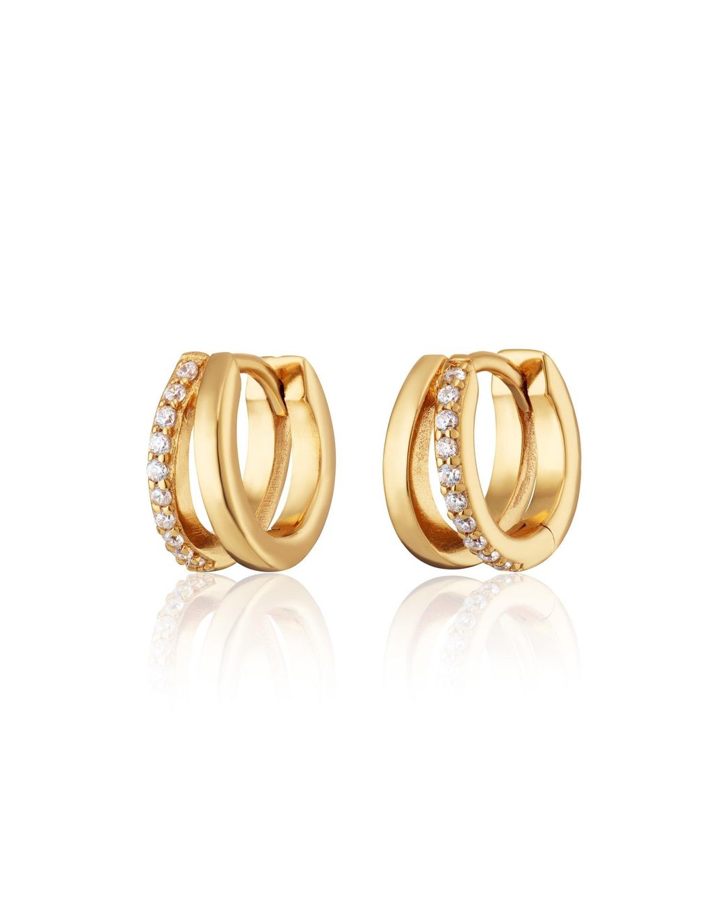 Scream Pretty Metallic Illusion Split Mini Huggie Earrings