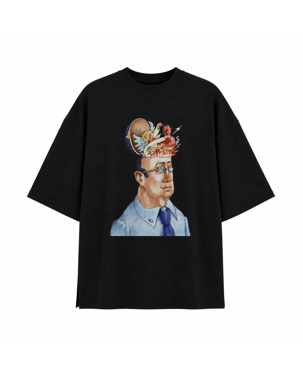 mysimplicated Black Oversized T-Shirt for men
