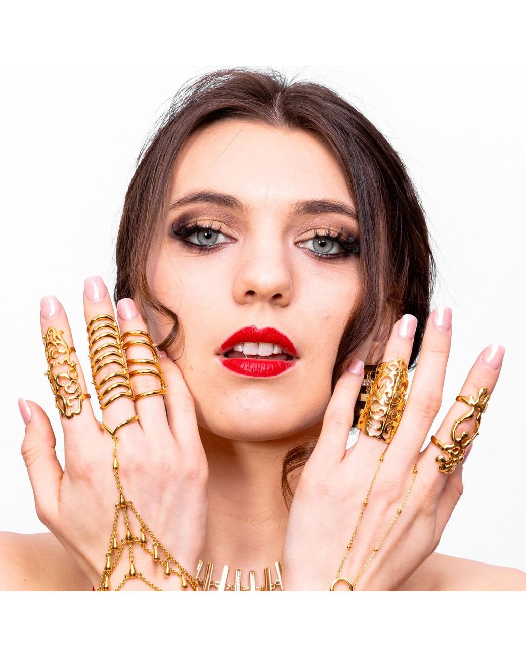 Lucy Quartermaine Metallic Elements Armour Ring