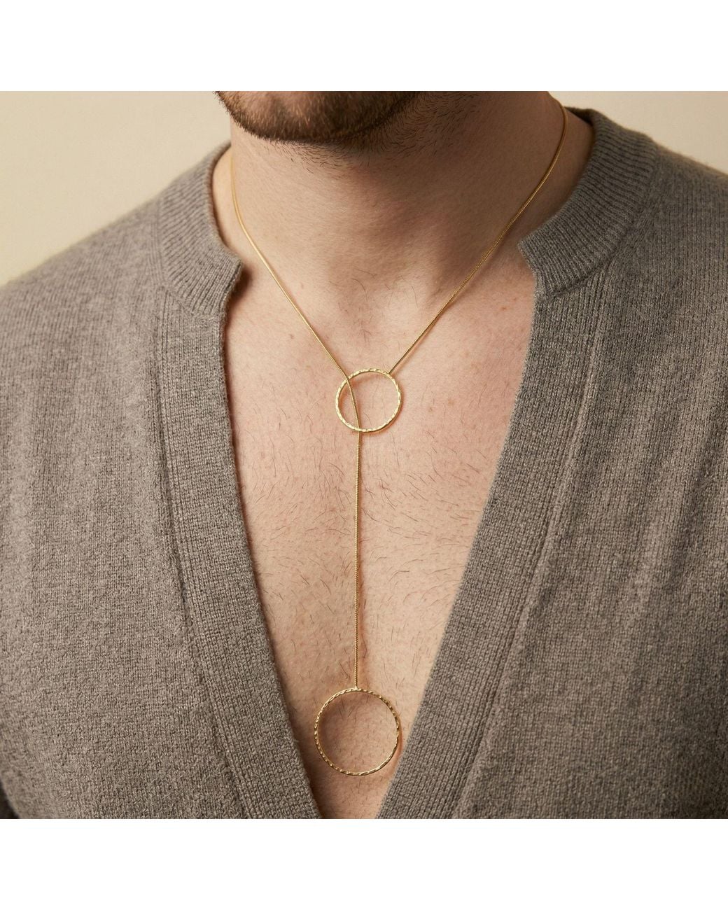 Jaredjamin White Lindy Y-Necklace for men