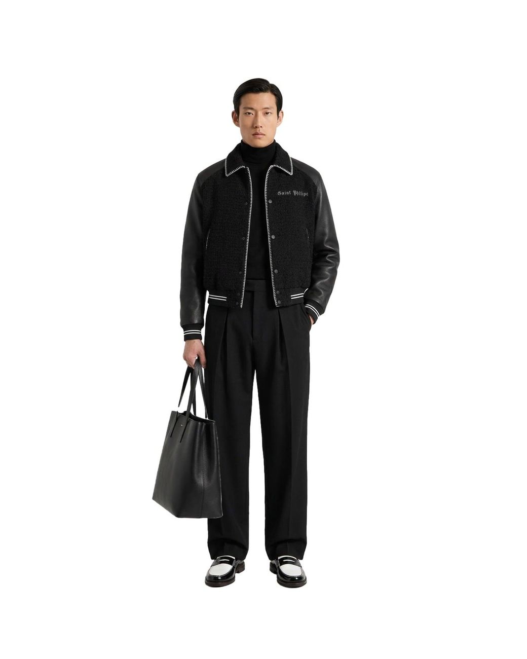 Freak Vault Black Saint Philippe Noir Varsity Jacket for men