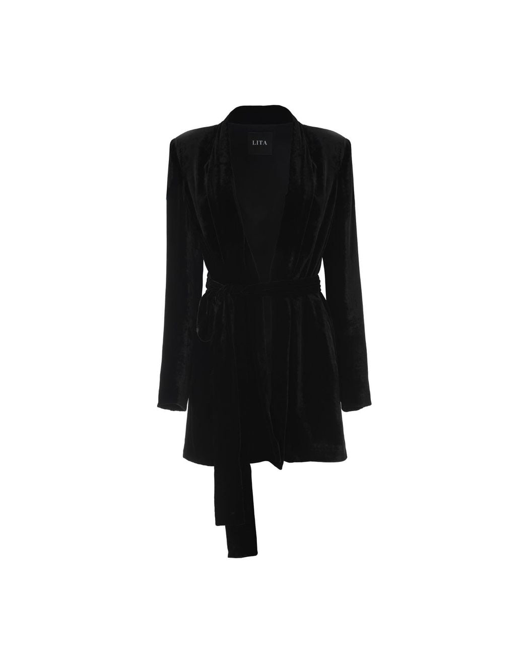 Lita Couture Black The Silk Velvet Blazer