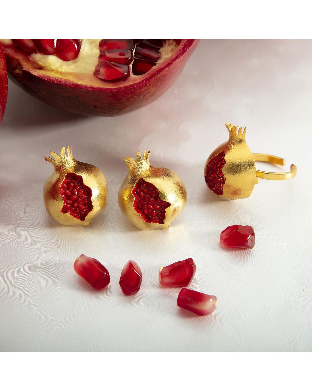 Milou Jewelry Metallic Pomegranate Earrings