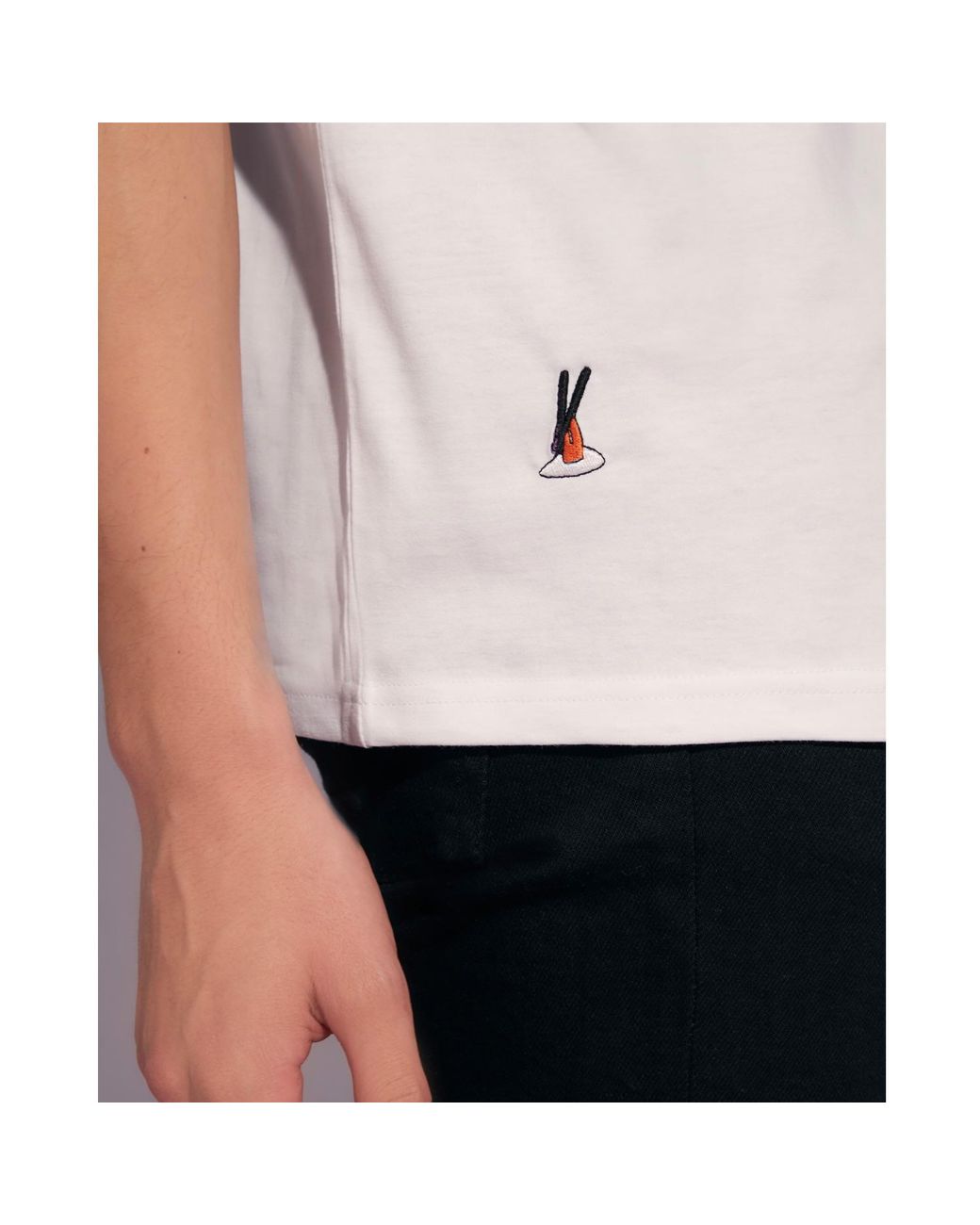 INGMARSON White Skiers Embroidered T-Shirt for men