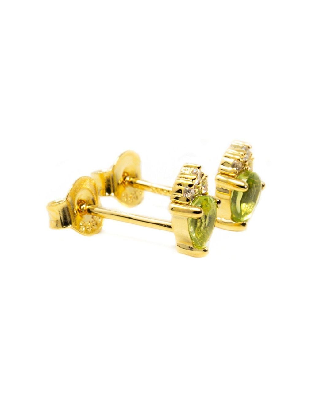 NASI SILVER Yellow Pear Atarah Studs- Peridot & Topaz