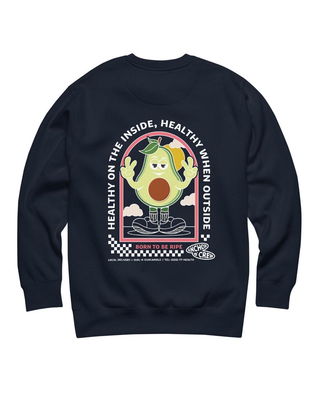 Anchor and Crew Blue Ripe Avocado Dial-A-Local Organic Cotton Sweatshirt