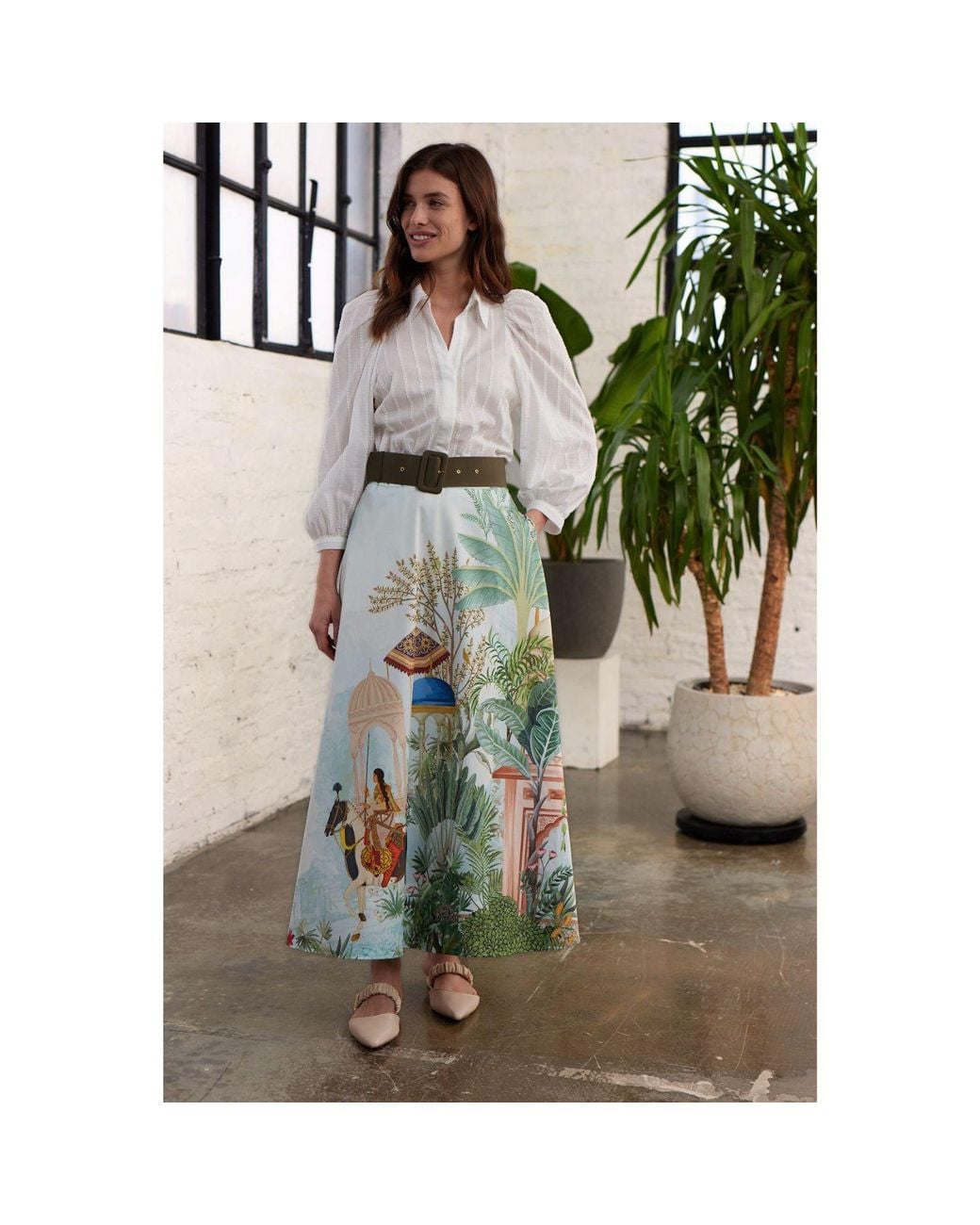 Marianna Déri Green Orient Maxi Skirt