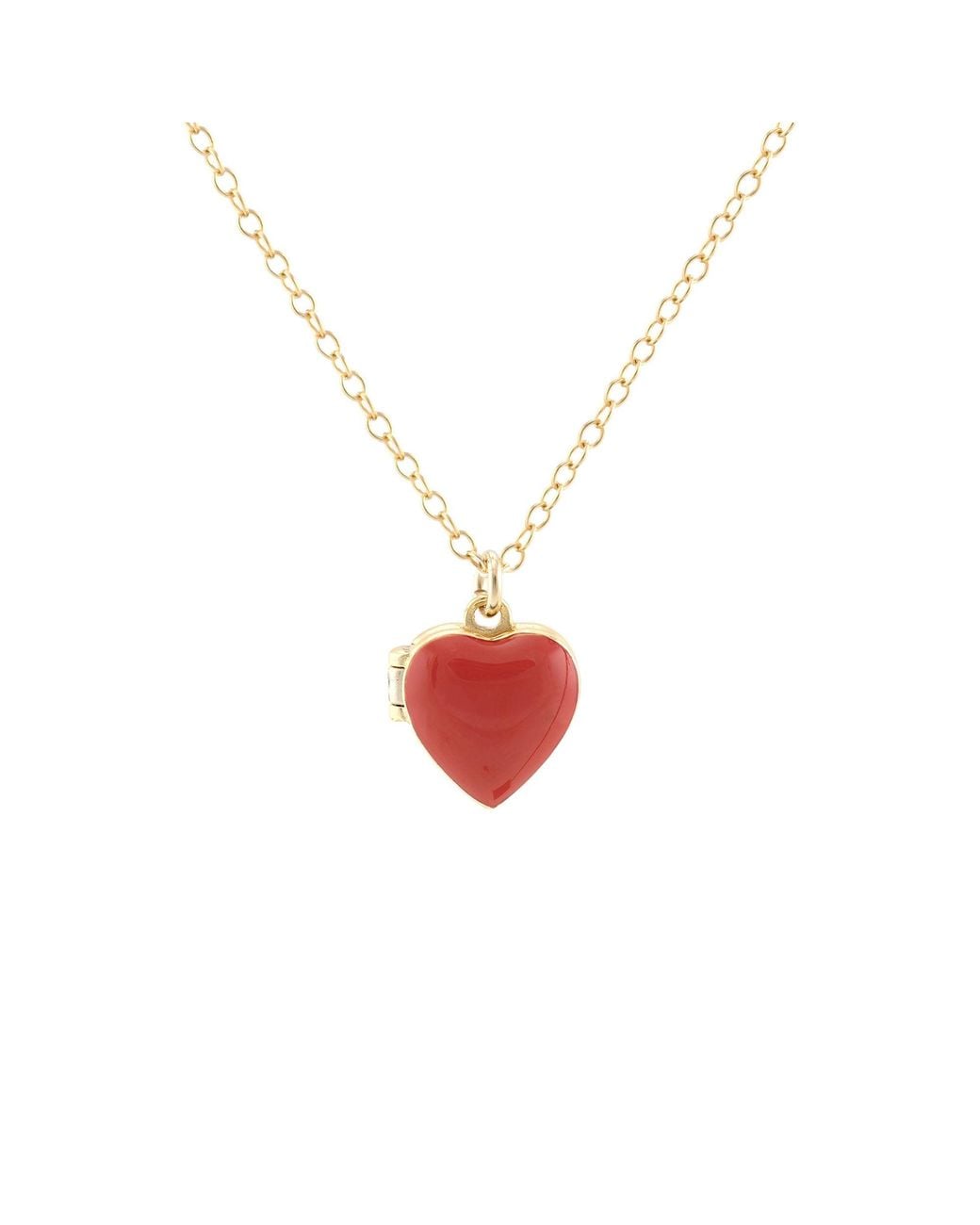 Kris Nations White Enamel Heart Locket