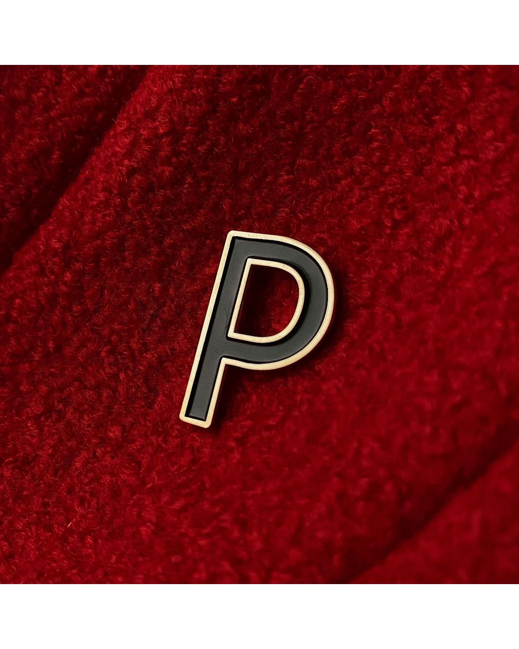 Make Heads Turn Black Enamel Letter P Pin