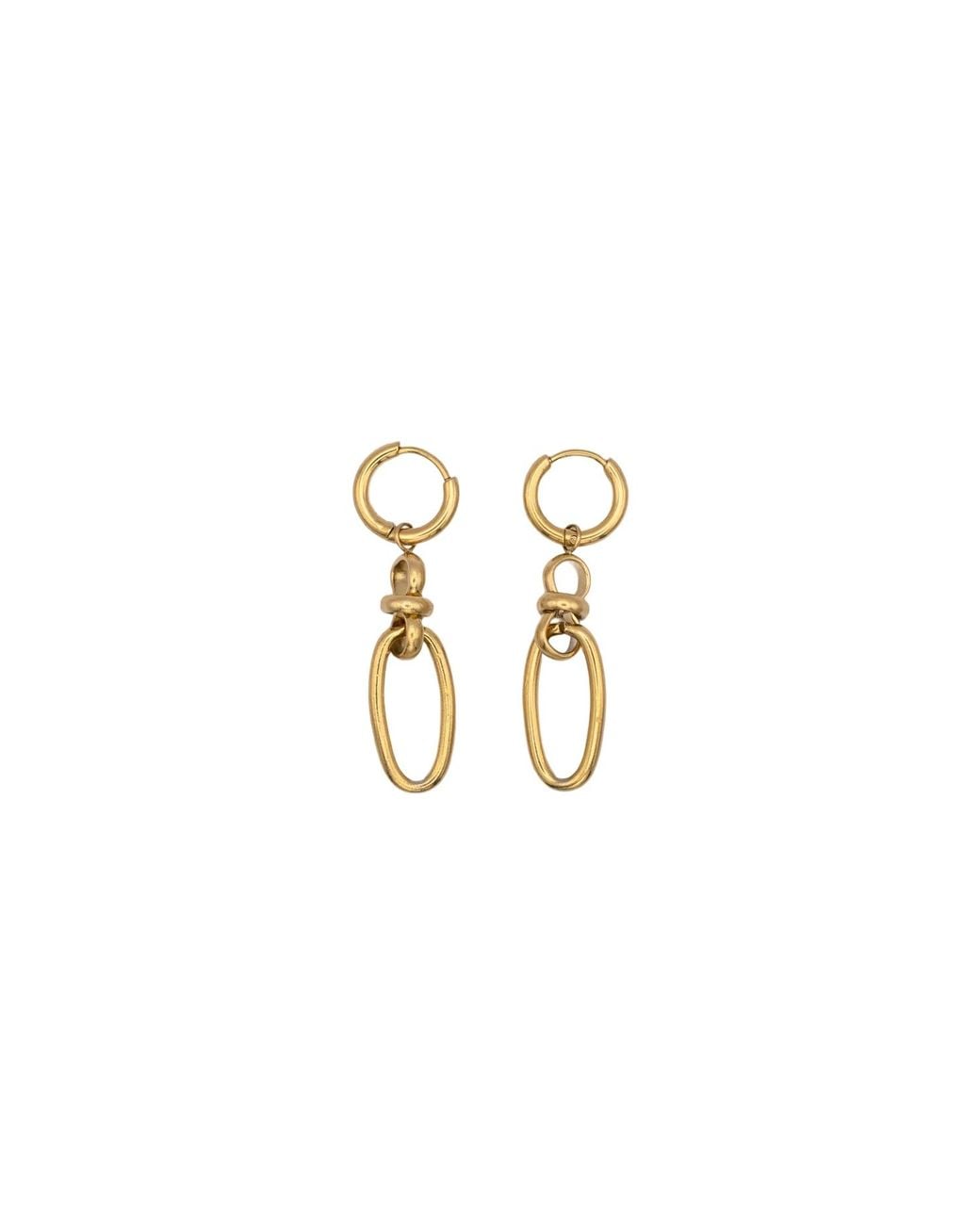 Isolated Jewellery Metallic Multi Link Earrings
