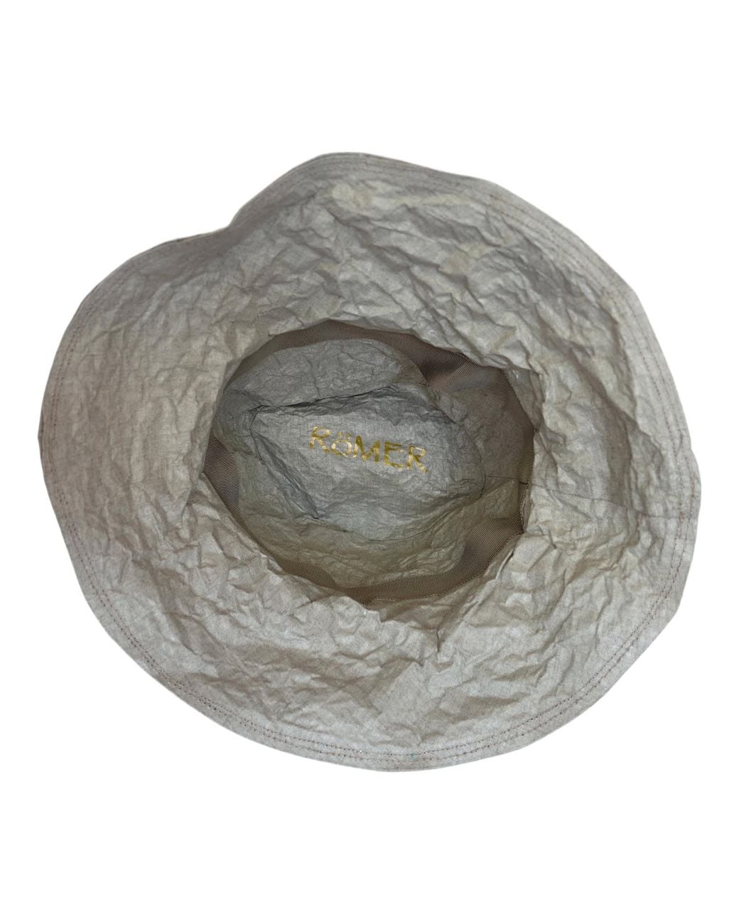 Romer Millinery Gray Neutrals Morphy Moldable Natural Linen Travel Trilby