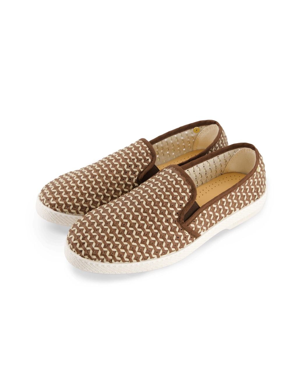 Rivieras Brown Classic Woven Leatherette Slip-On Loafer