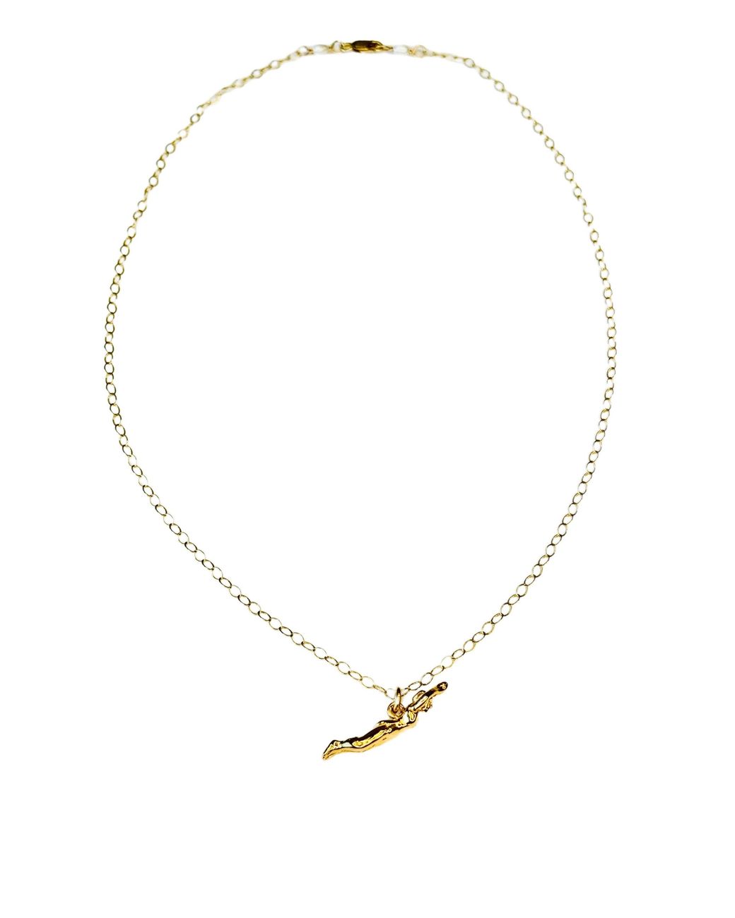 Lexi Jewelry Metallic Swimmer Charm Necklace