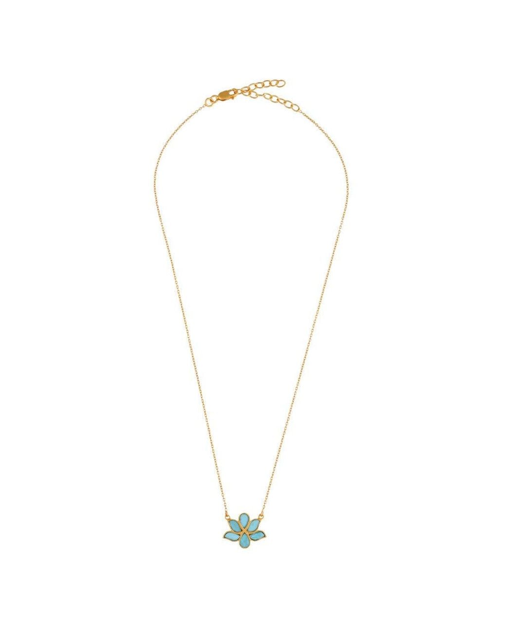 Opium Jewels Blue Water Lotus Necklace