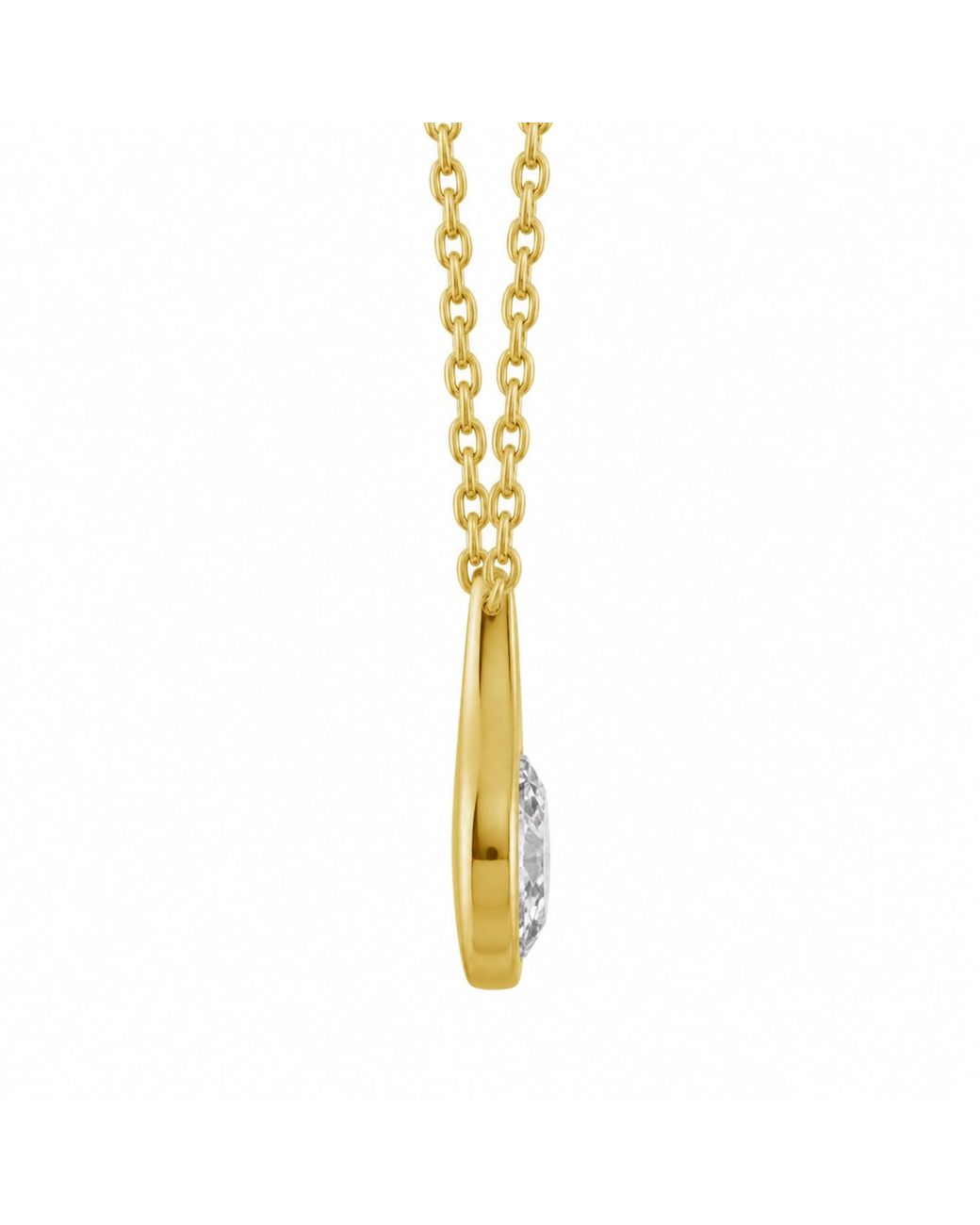 Artisan Metallic 14K Diamond Teardrop Pendant Necklace
