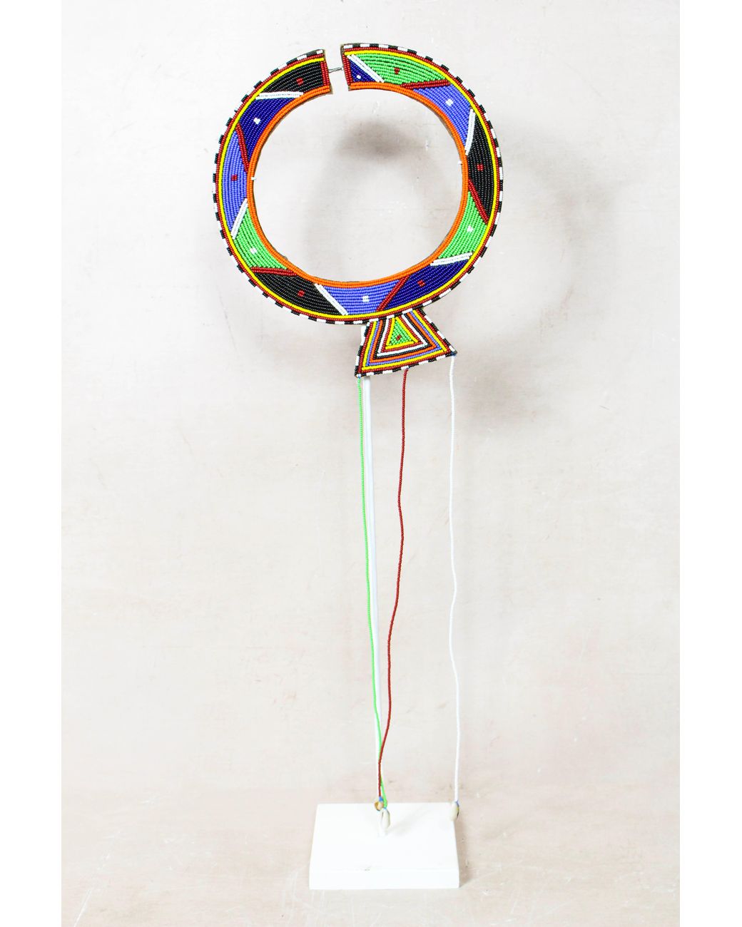 Botanical Boys Blue Kenya Maasai Beaded Necklace for men