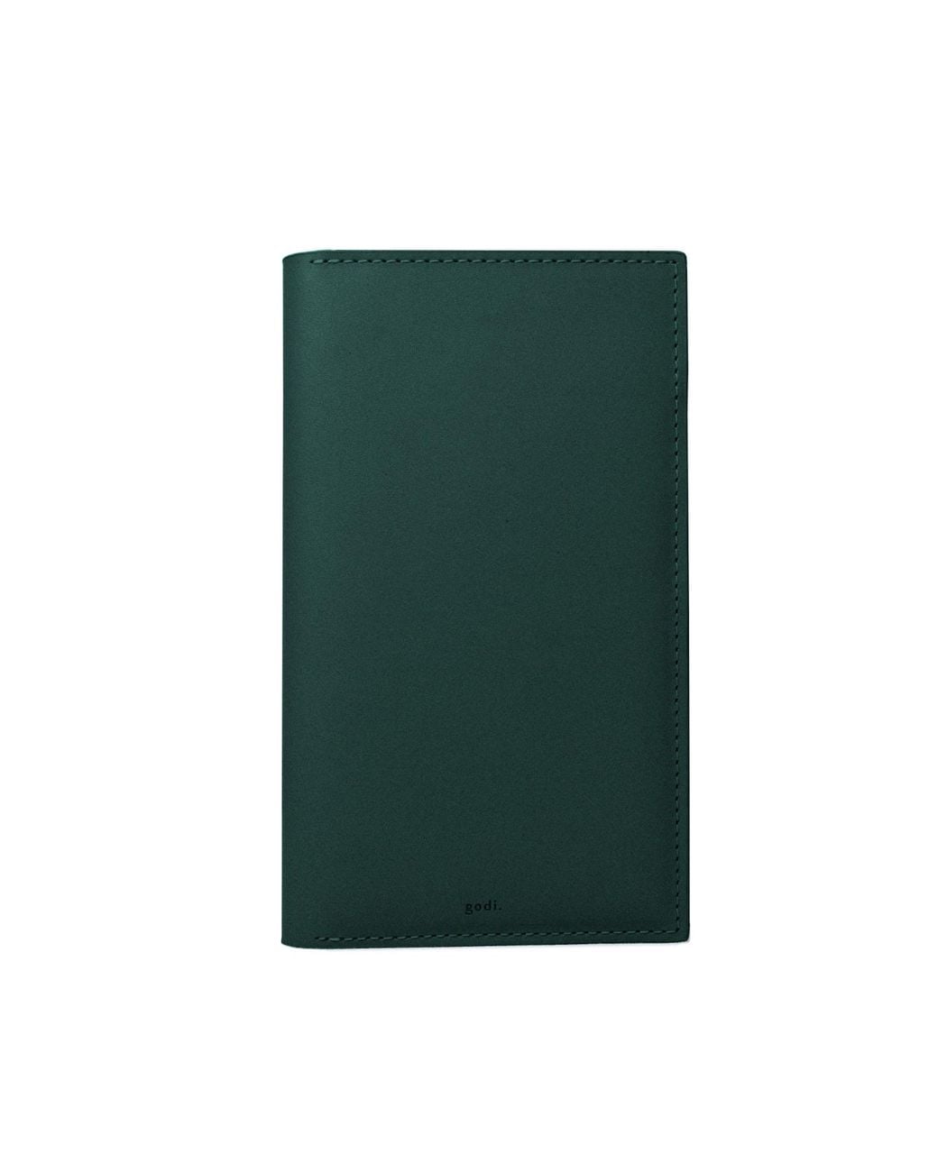 godi. Green Handcrafted Leather Passport & Travel Wallet for men