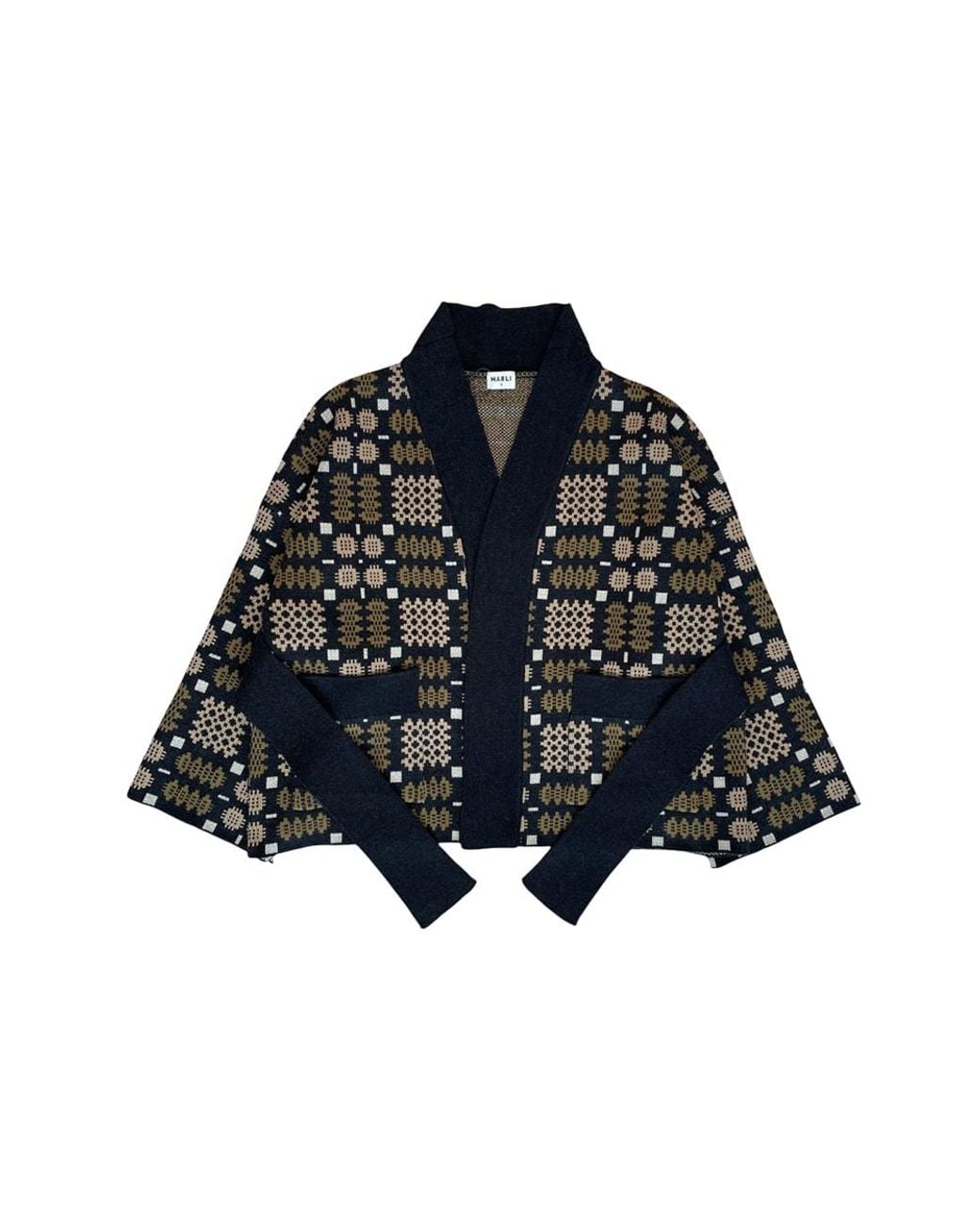 Mabli Blue Carthen Merino Wrap Cardigan