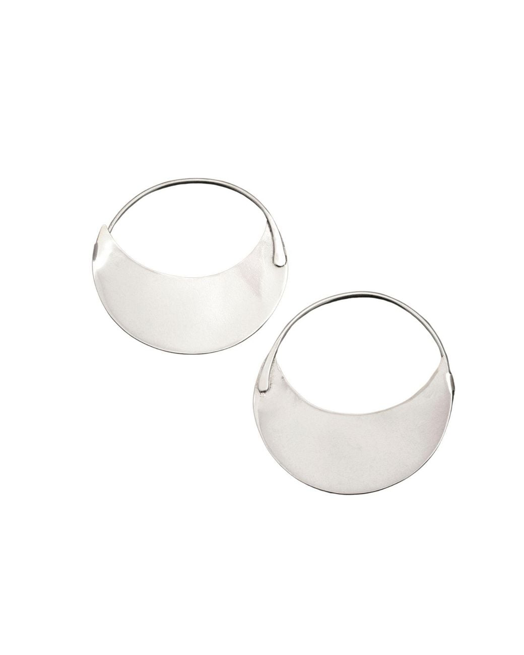 Zula Jewelry + Design Metallic Crescent Moon Hoop Earrings
