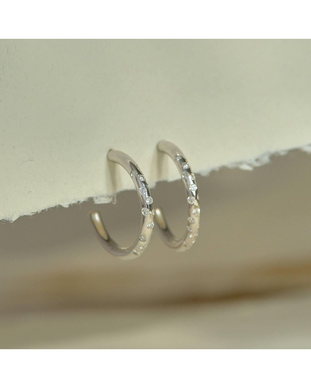 Dainty London Metallic Topaz Gemstones- Seren Hoops