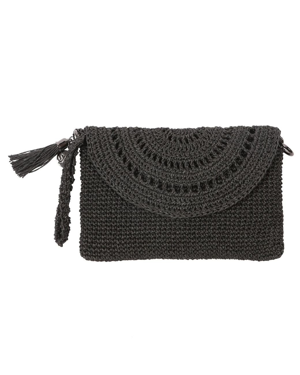 SJW BAGS LONDON Black Grace Hand Crochet Bag