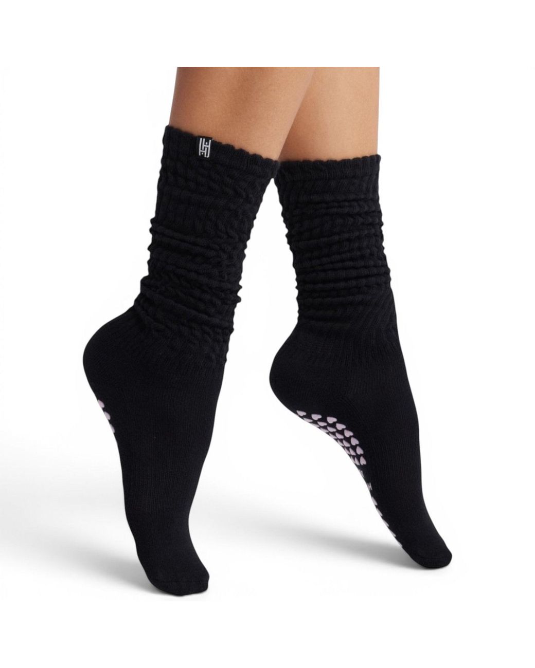 HIGH HEEL JUNGLE by KATHRYN EISMAN Pink Scrunch Grip Sock