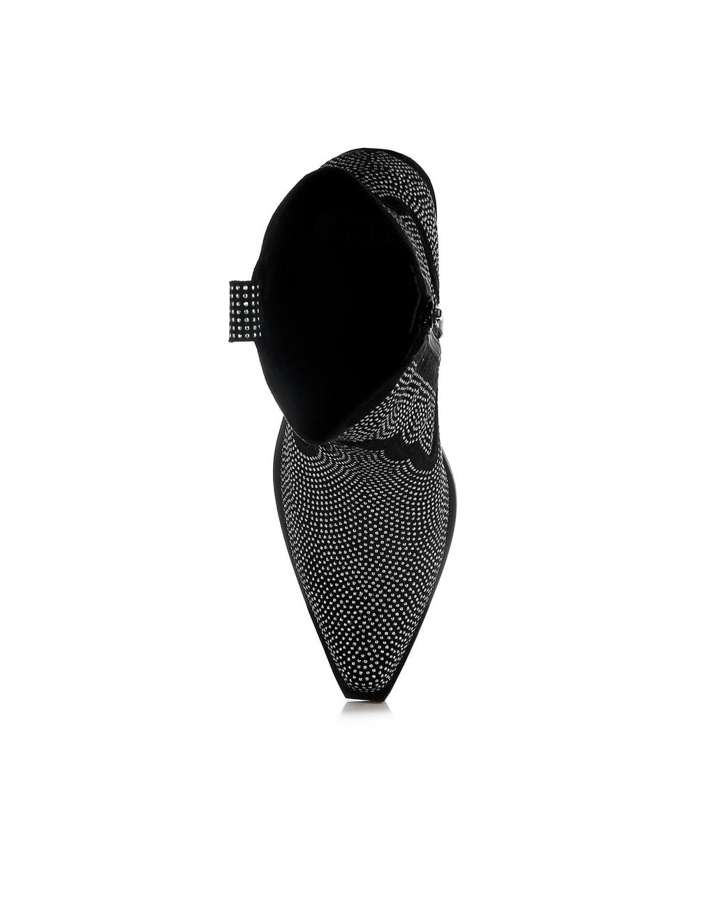 Rag & Co Black Costello Rhinestones Embellished Cowboy Boots