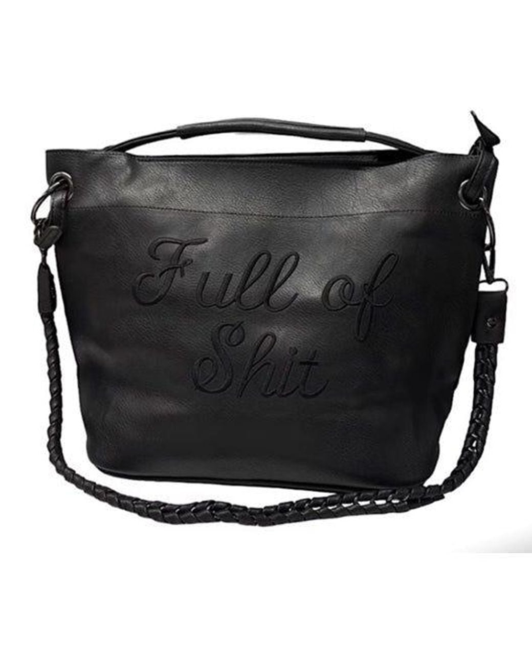 Lilly Loves Black Long Shoulder Bag Full Of Shit