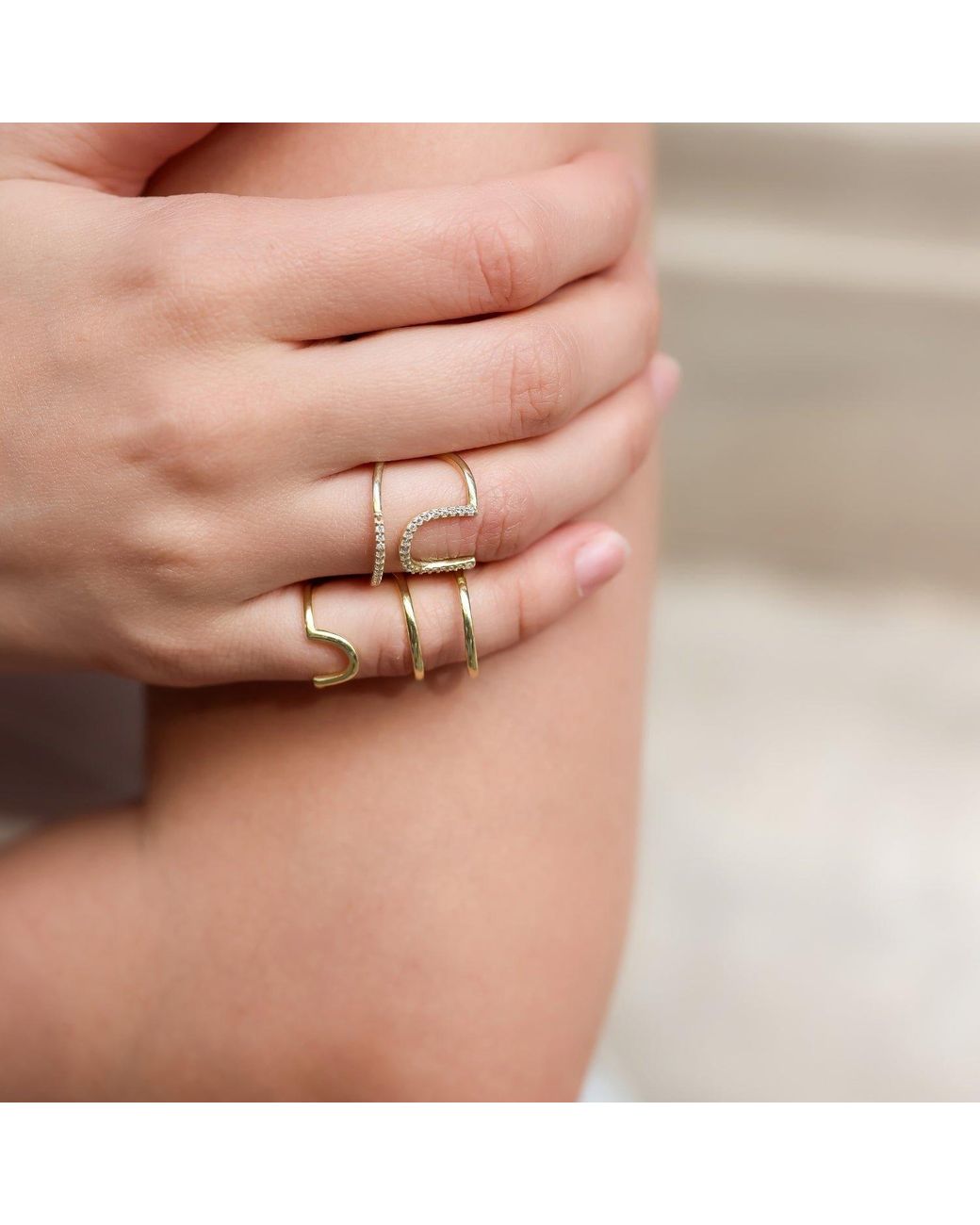 Spero London Metallic Sterling Open Cuff Pave Ring