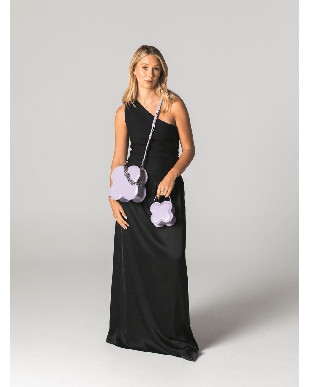 Orange Cube Purple Small Lucky Clover Handbag