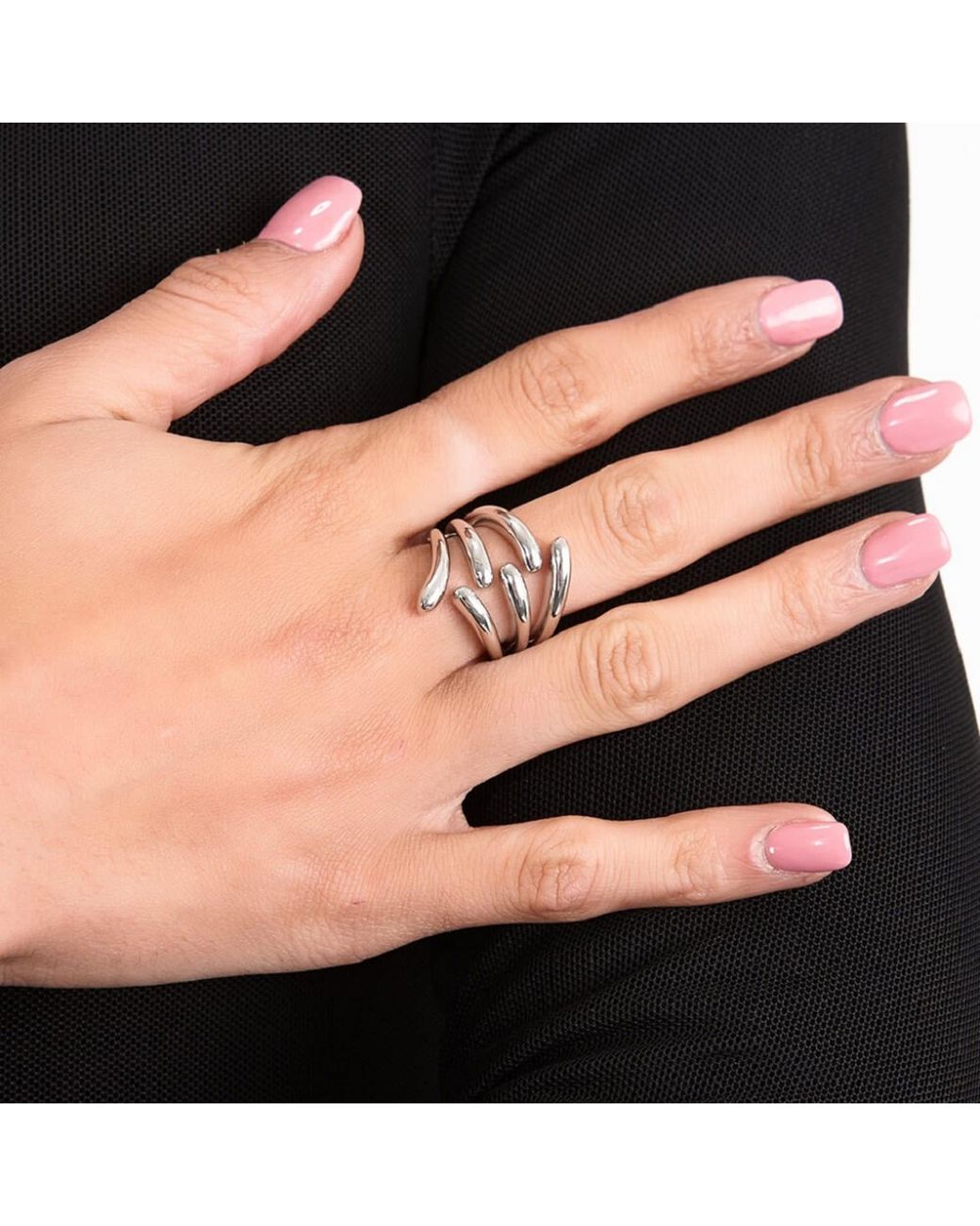 Lucy Quartermaine Metallic Sterling Six Drop Ring Part One