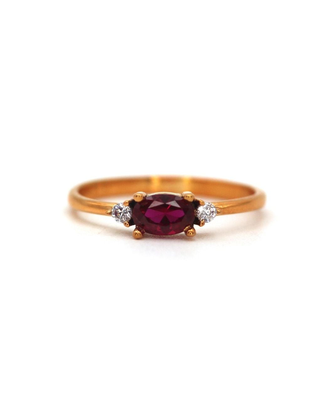 VicStoneNYC Fine Jewelry Pink Natural Oval Ruby And Diamond Ring