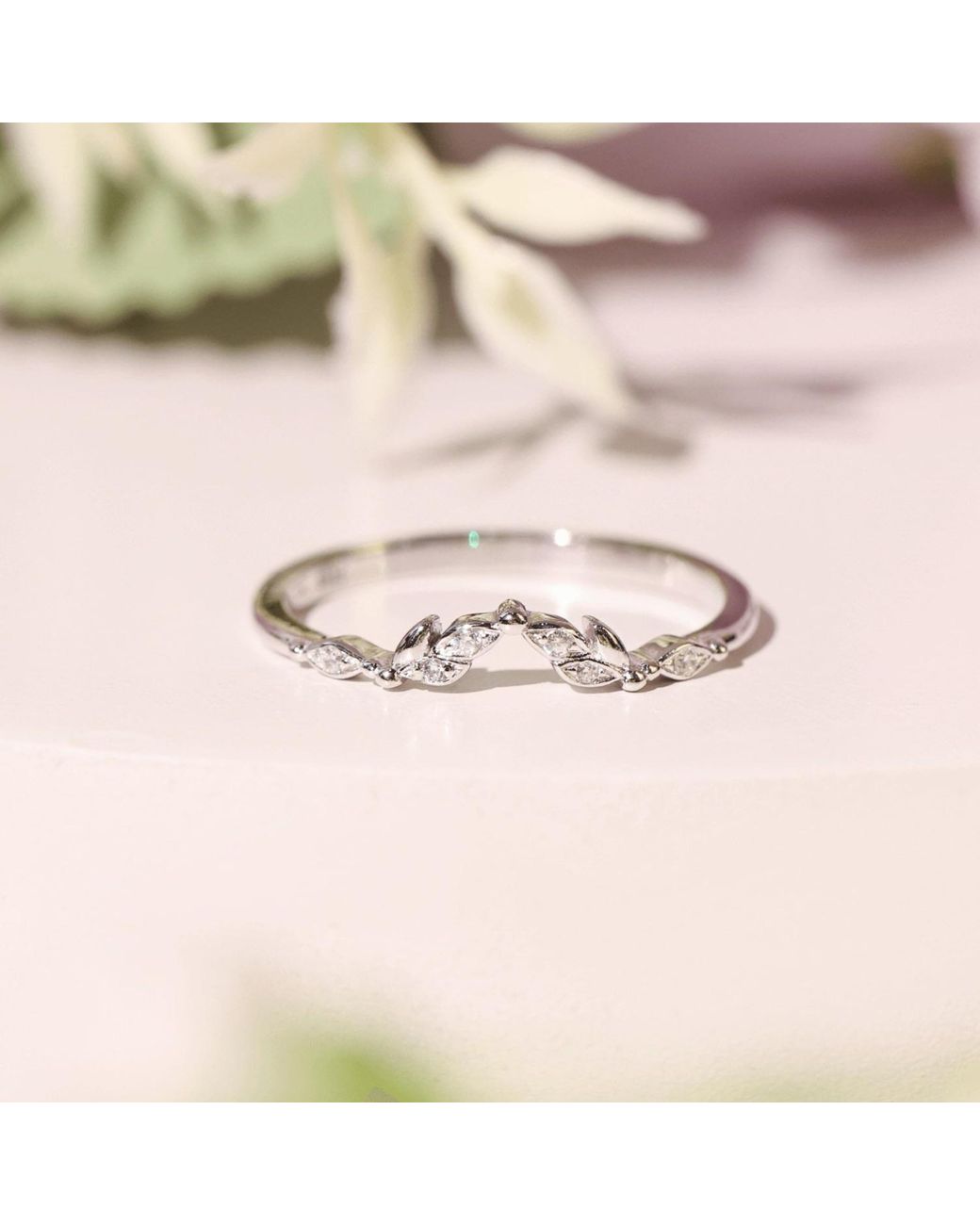 Azura Jewelry New York White Gleam Band Vermeil