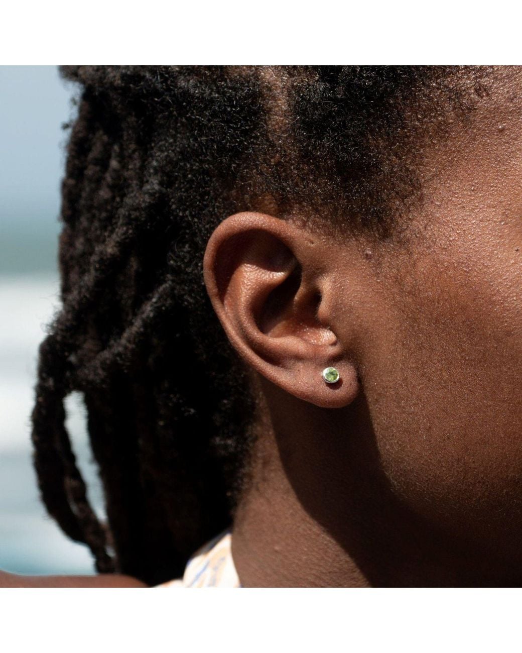 Lily Charmed Green August Birthstone Stud Earrings
