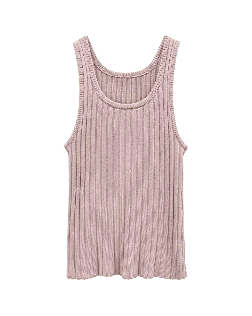 Taka Pink Neutrals Column Tank for men