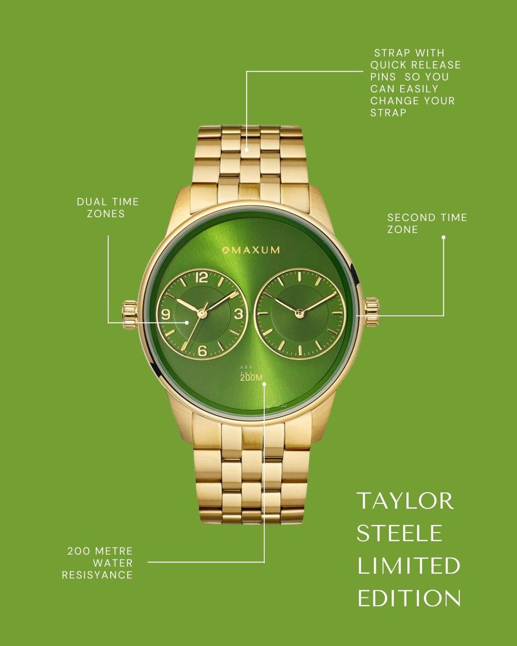 Maxum Green Taylor Steele for men