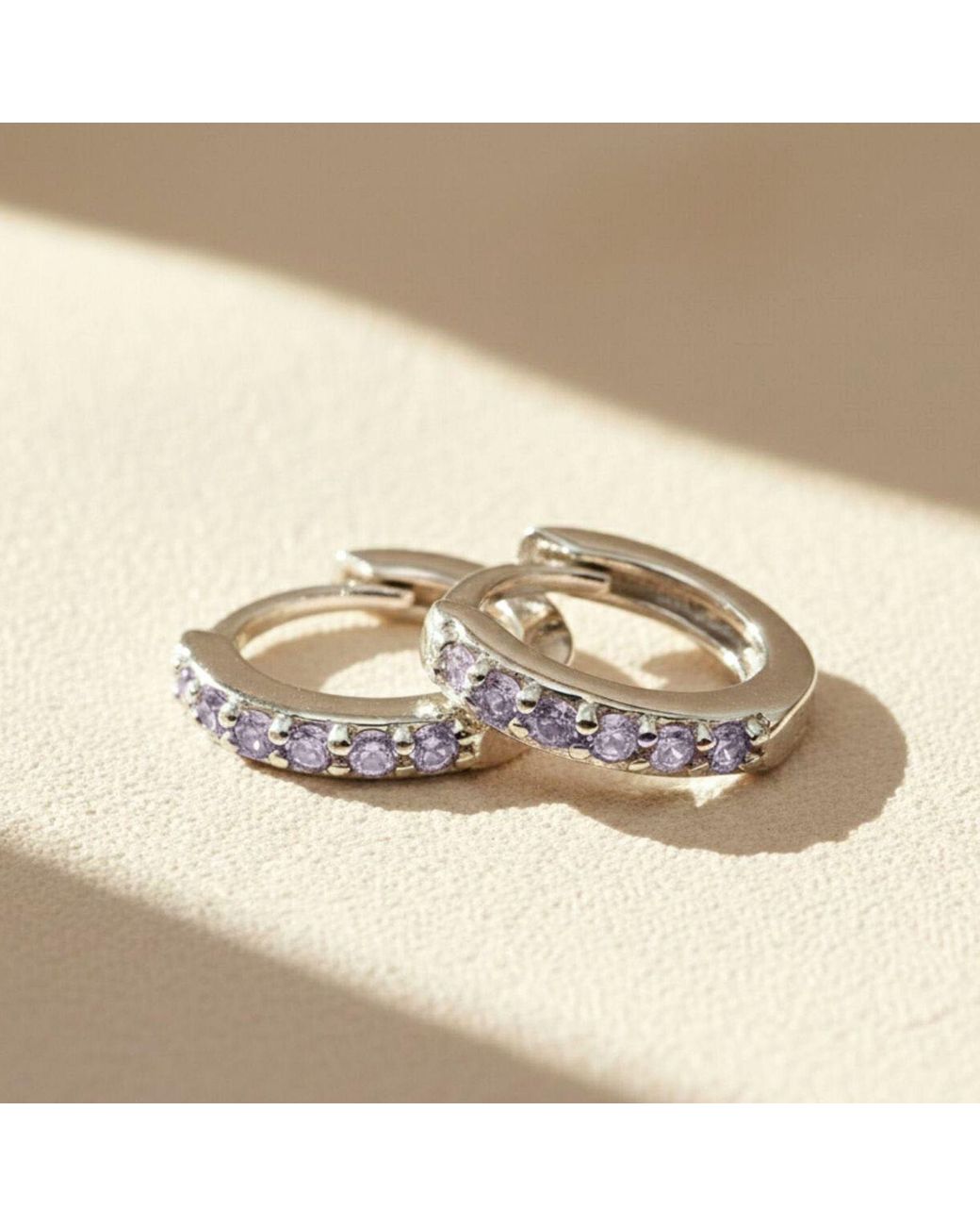 Sophelia Metallic Alexandrite June Birthstone Small Huggie Hoops