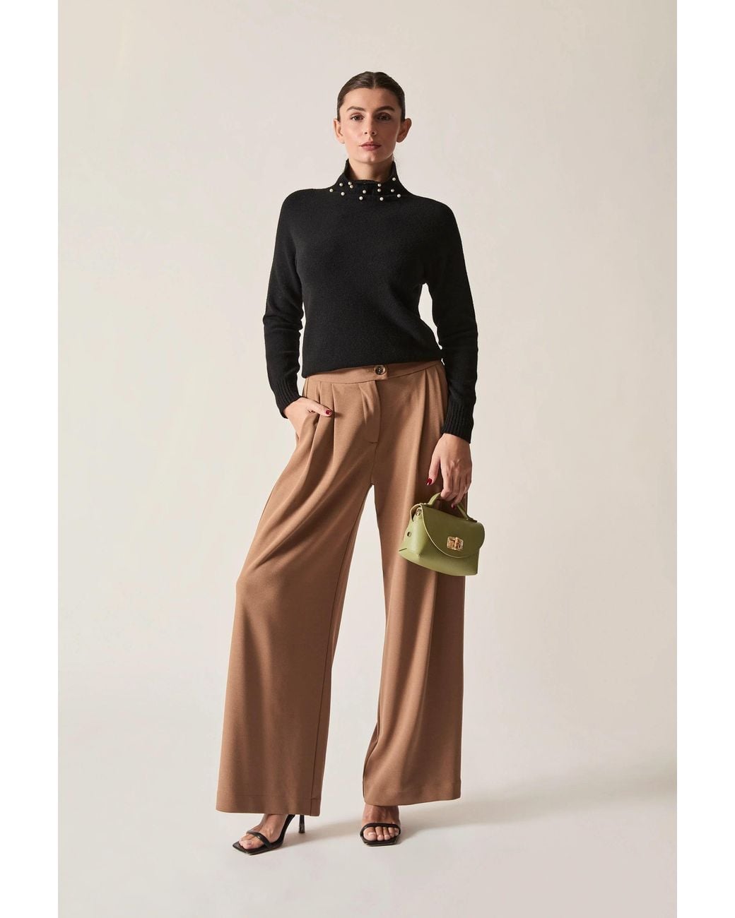 James Lakeland Black Pearl Neck Jumper