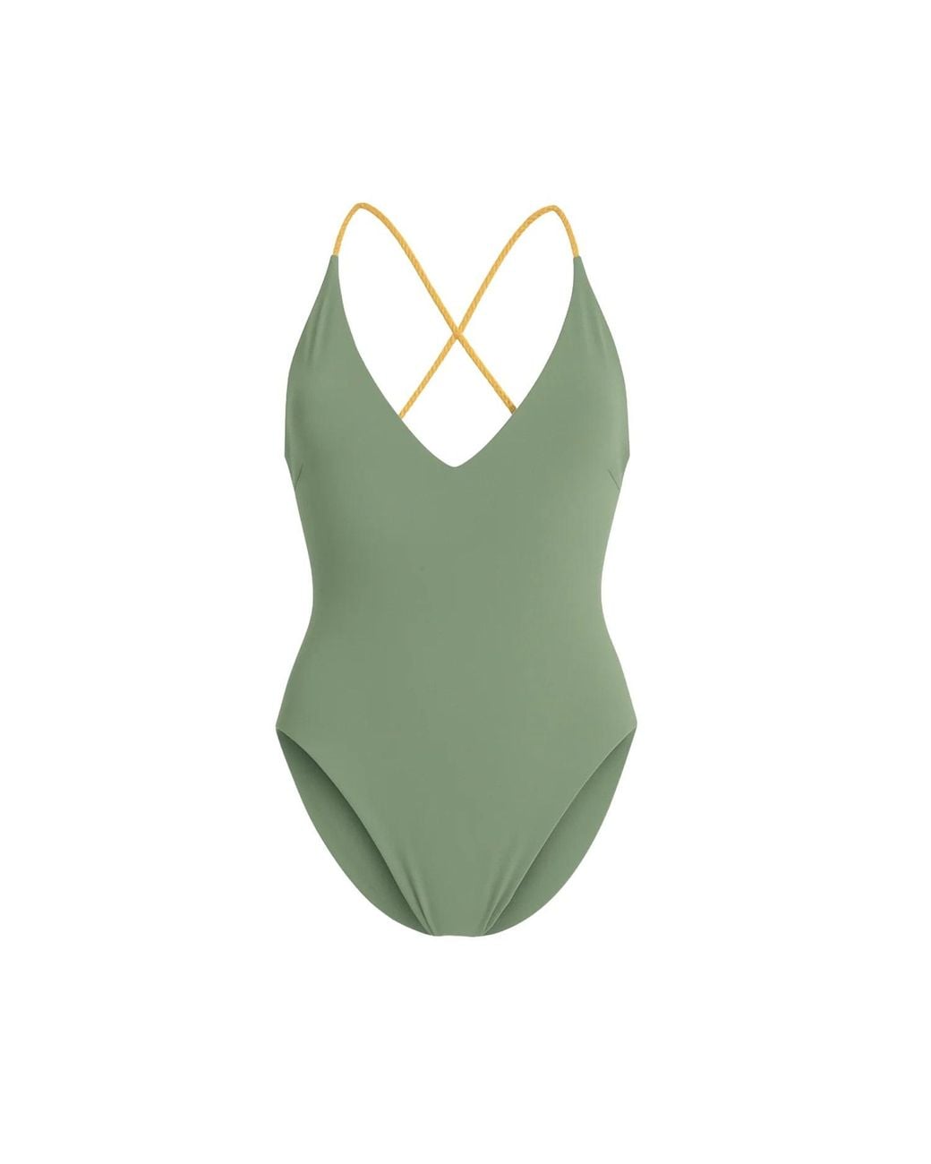 Rive & Rituel Green Gaia Braided Back Hunter One Piece Bathing Suit