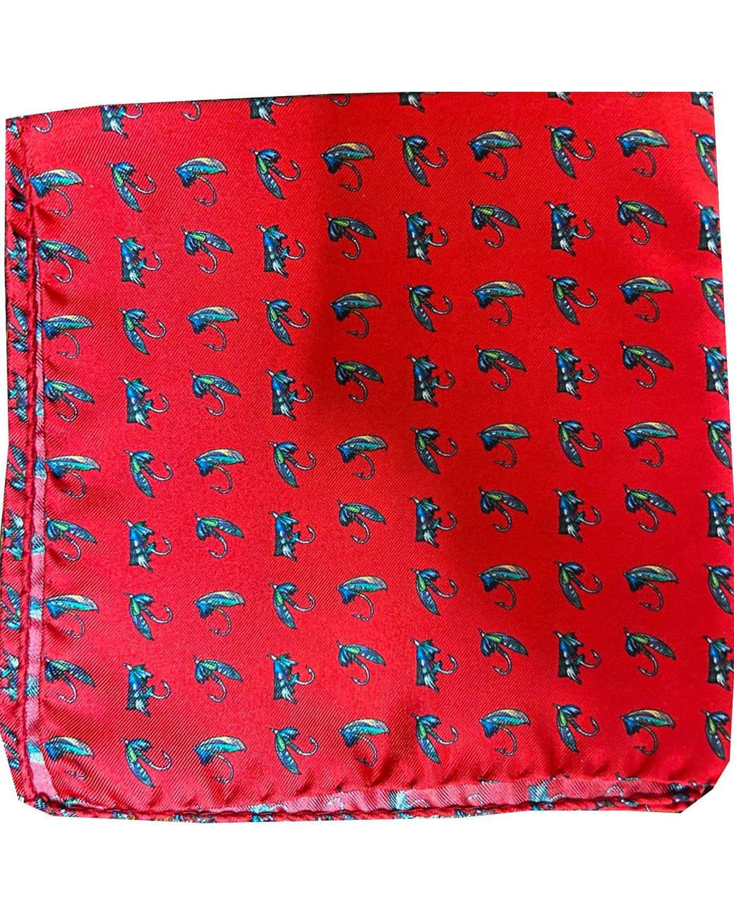 Lazyjack Press Red Show Me Your Fly Pocket Square for men