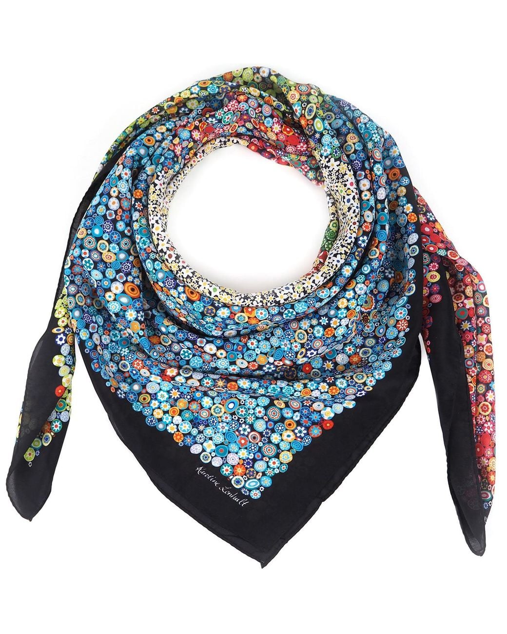Kueen Green Silk Scarf
