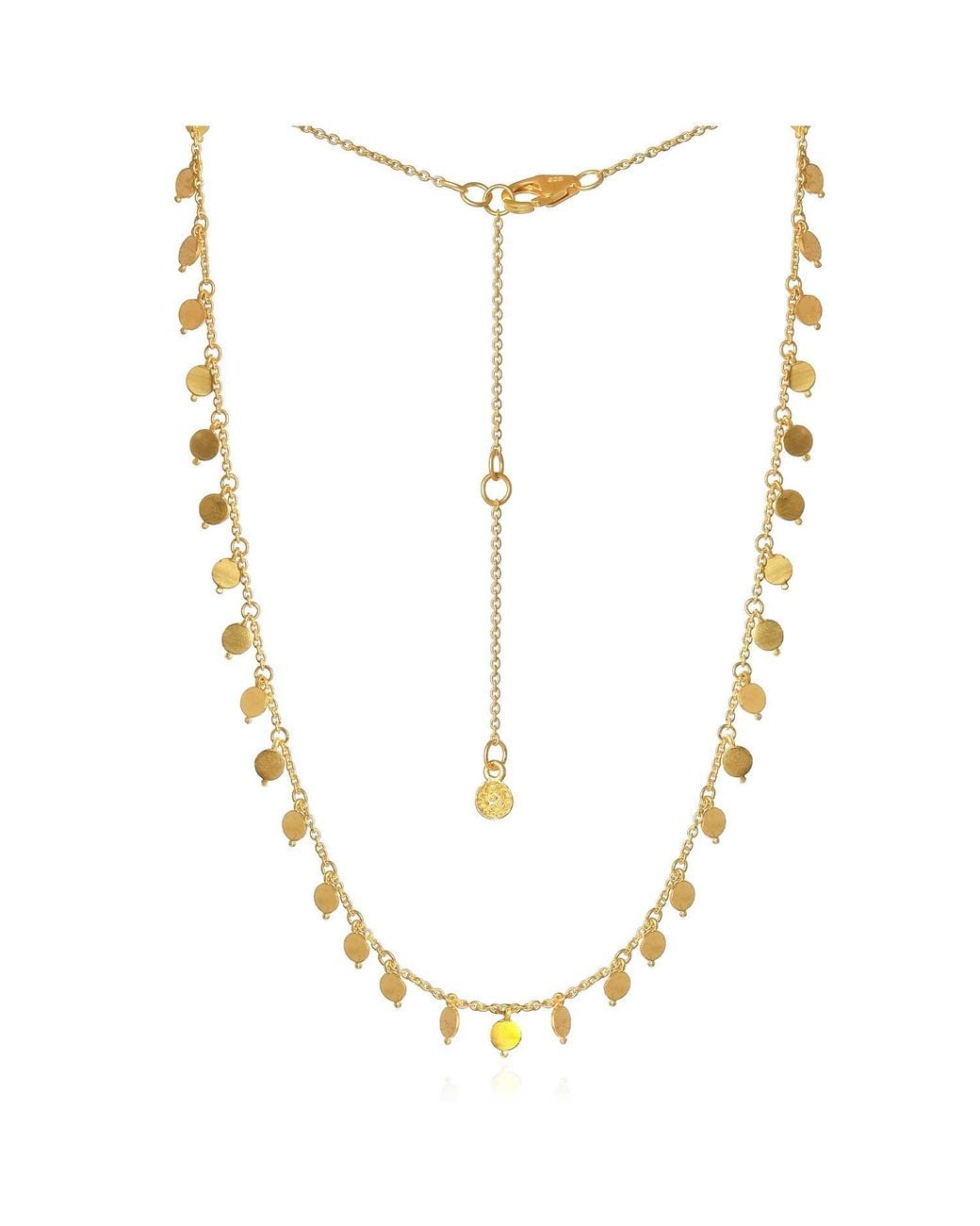 Moon London Metallic Multi Disk Choker Necklace