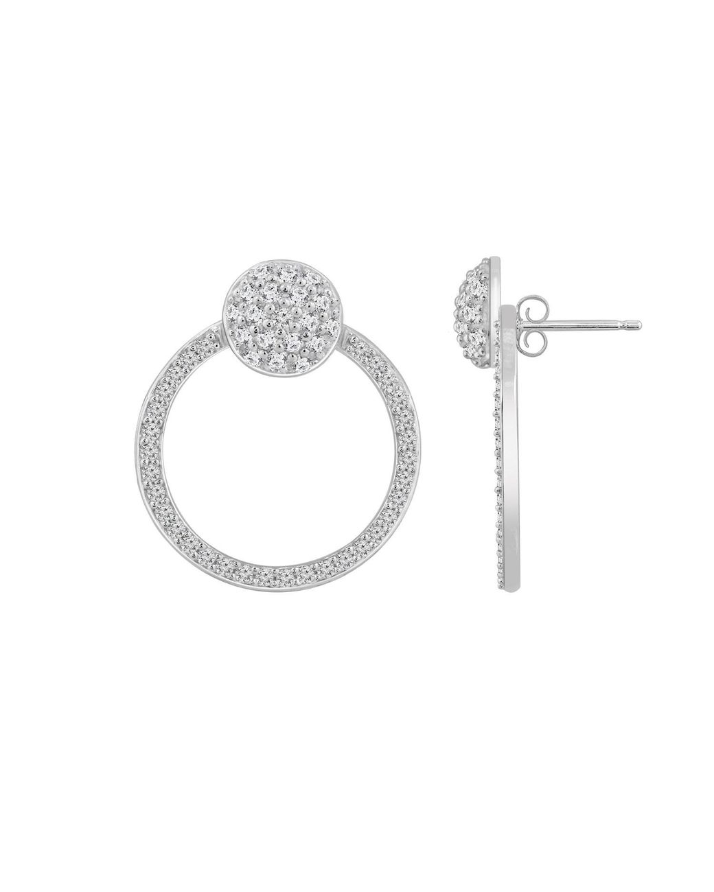 Diamonbliss Metallic Marilyn Monroe Convertible Pave Stud Earrings