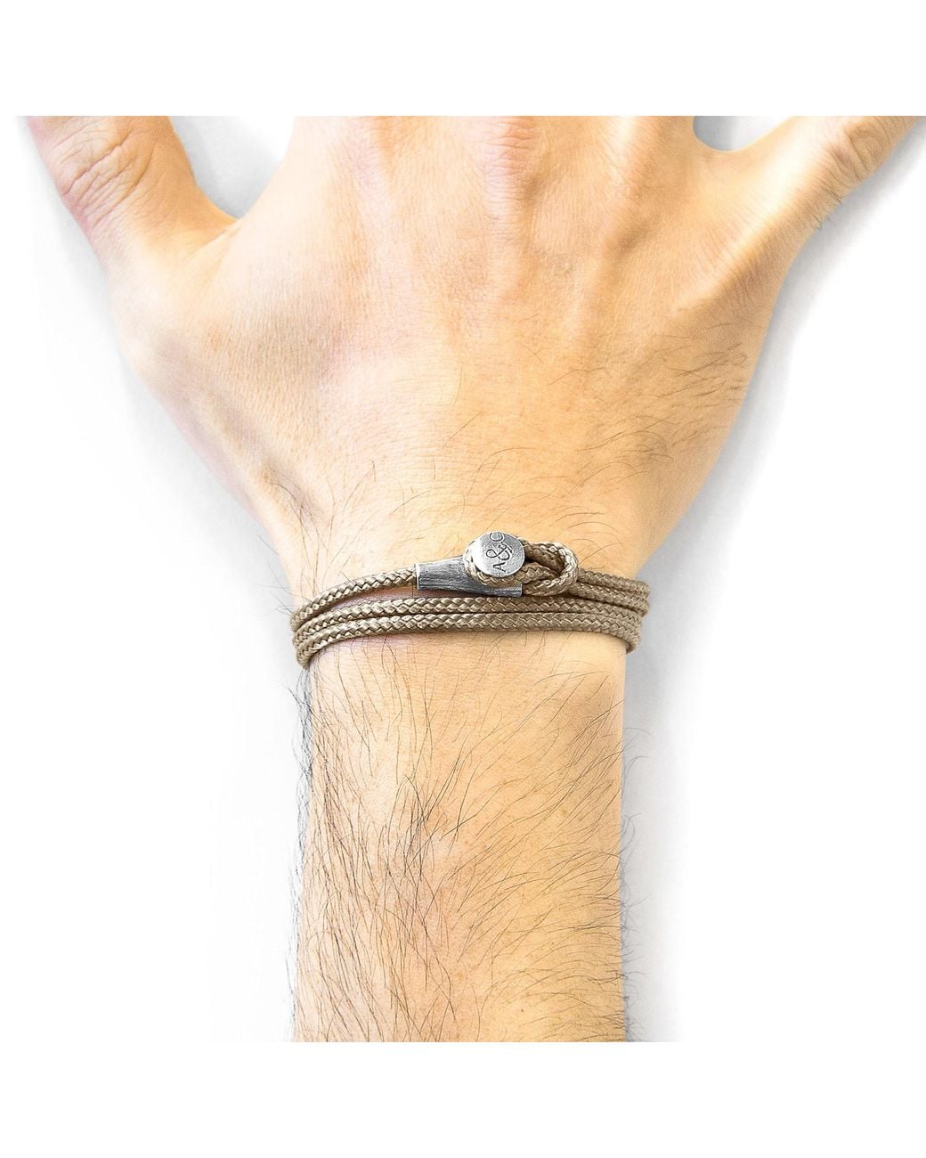 Anchor and Crew Metallic Sand Dundee & Rope Bracelet for men