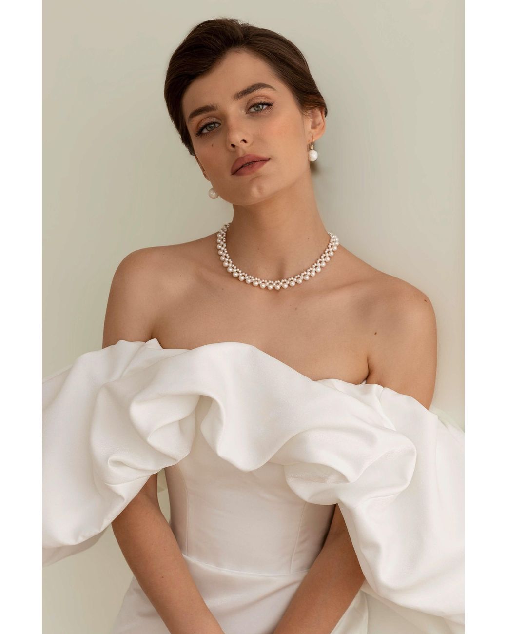 Katy Faye Metallic Adèle Pearl Necklace