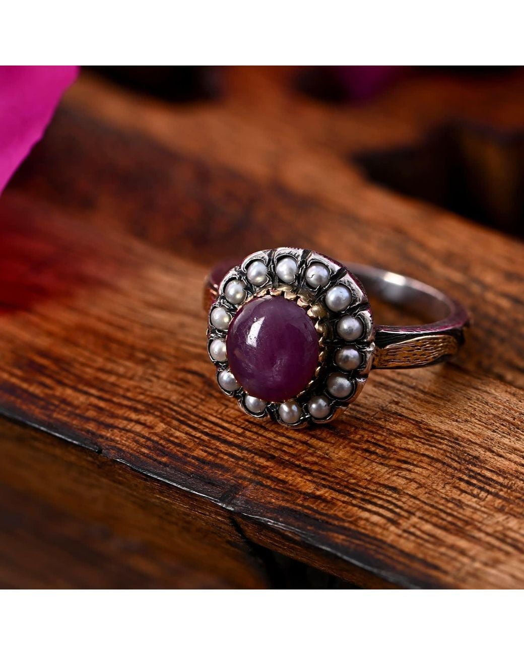 Cocktail Rng Emma Chapman Jewels Star Ruby Pearl Cocktail Ring | Lyst