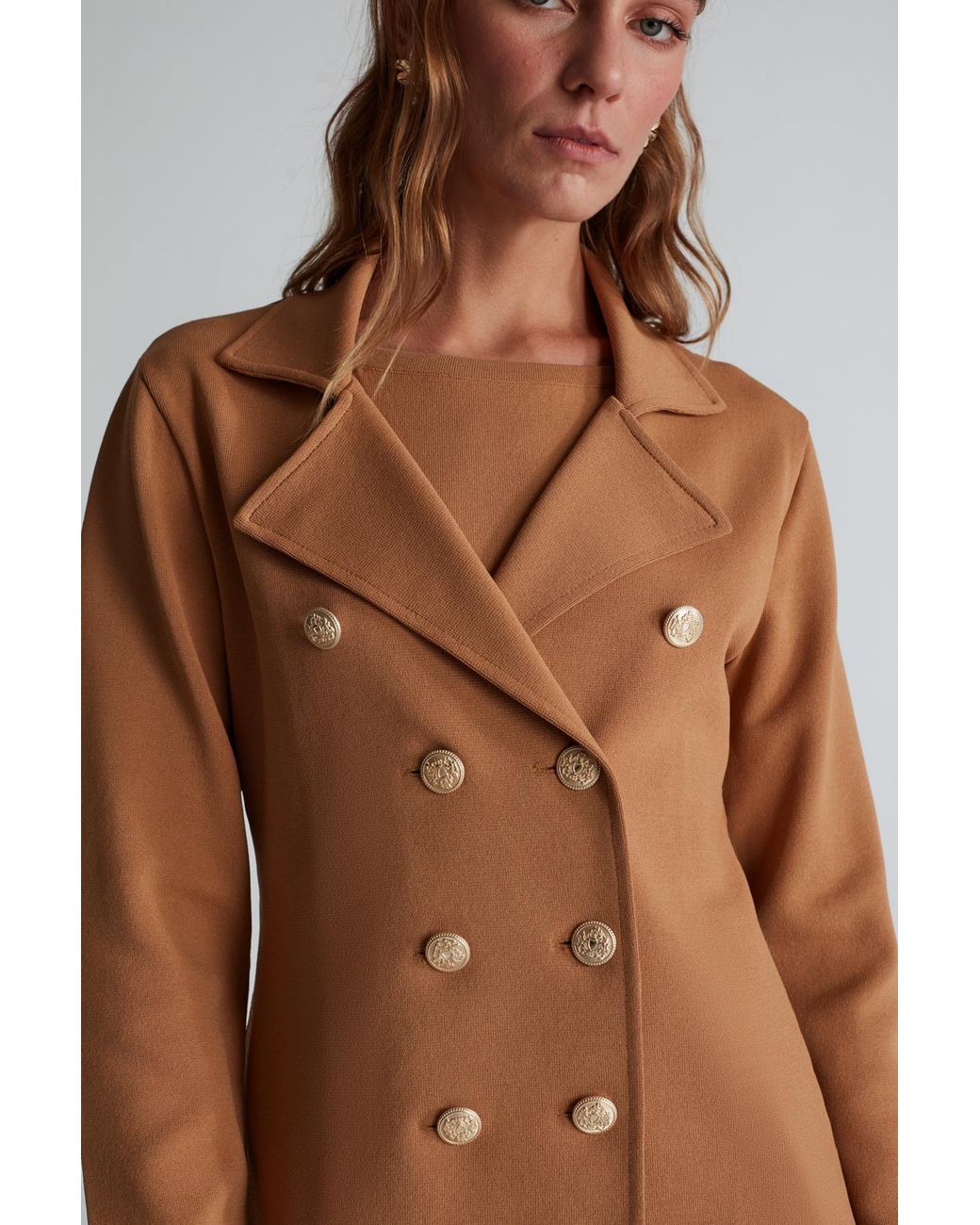 Peraluna Brown Katherine Standard Cut Knit Blazer